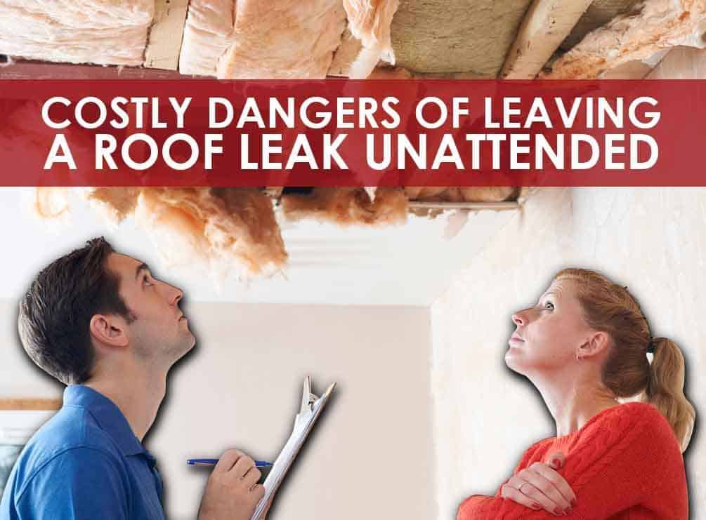 roof leak unattended