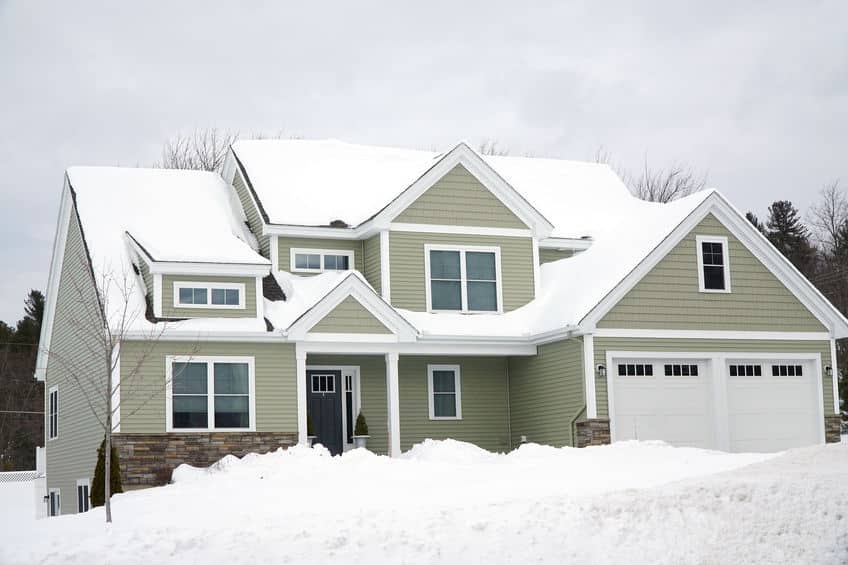 Picture of winterizing roof.