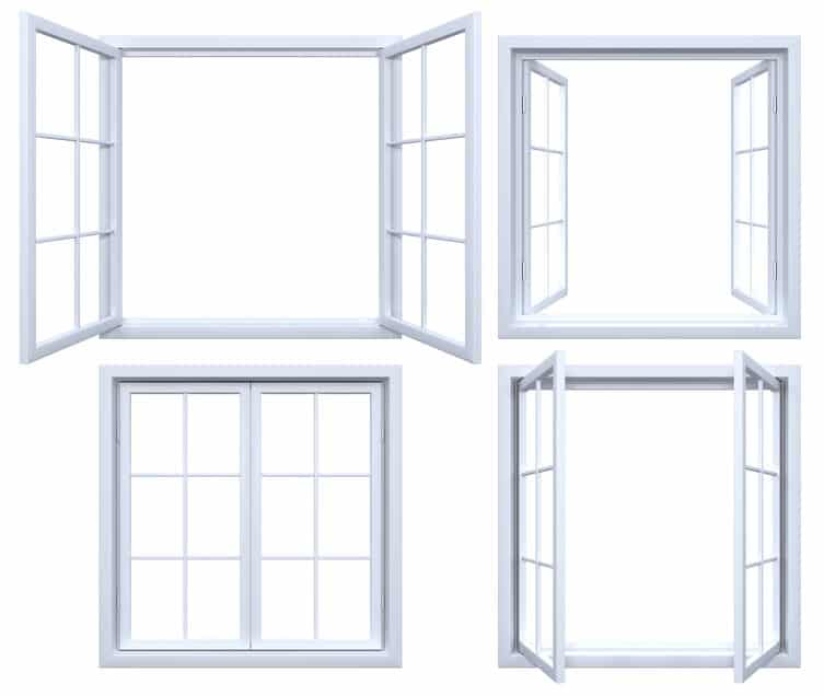 casement windows.